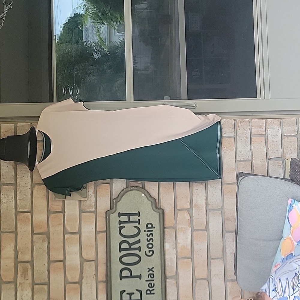 Green and beige Dress